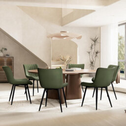 Xample Dining Chairs Set Of 2 Faux Leather Modern Padded Seat With Metal Legs, Comfortable And Durable Kitchen, Office, Or Cafe Seating - thumbnail 8