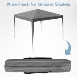 Alivio 3 X 3M Garden Pop Up Gazebo, Outdoor Party Tent Canopy (Grey) - thumbnail 6
