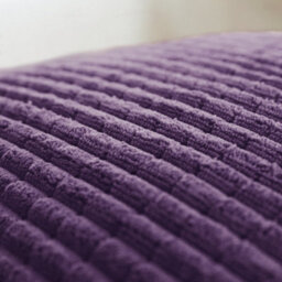 Deconovo Set Of 2 Corduroy Cushion Covers 50Cm X 50Cm, 20X20 Inches Grid Throw Square Pillowcases For Bedroom(Grape, 2 Pieces) - thumbnail 4