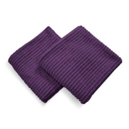 Deconovo Set Of 2 Corduroy Cushion Covers 50Cm X 50Cm, 20X20 Inches Grid Throw Square Pillowcases For Bedroom(Grape, 2 Pieces) - thumbnail 2