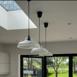 CGC Lighting Cgc Jacinta Clear Glass Ribbed Lampshade Ceiling Kitchen - thumbnail 3