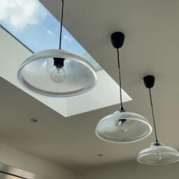 CGC Lighting Cgc Jacinta Clear Glass Ribbed Lampshade Ceiling Kitchen - thumbnail 2