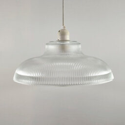 CGC Lighting Cgc Jacinta Clear Glass Ribbed Lampshade Ceiling Kitchen - thumbnail 4