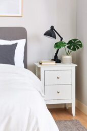 Aspect Furniture Melia Bedside Table,nightstand Lamp Desk For Bedroom (White, 2 Drawer) - thumbnail 8