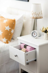 Aspect Furniture Melia Bedside Table,nightstand Lamp Desk For Bedroom (White, 2 Drawer) - thumbnail 2