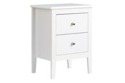 Aspect Furniture Melia Bedside Table,nightstand Lamp Desk For Bedroom (White, 2 Drawer) - thumbnail 4