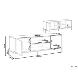 Beliani  Tv Stand Moines Brown/ Black - thumbnail 3