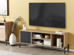 Beliani  Tv Stand Moines Brown/ Black - thumbnail 2