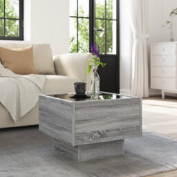 Berkfield Side Table With Led Grey Sonoma 40X40X30 Cm Engineered Wood - thumbnail 4