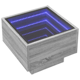 Berkfield Side Table With Led Grey Sonoma 40X40X30 Cm Engineered Wood - thumbnail 3
