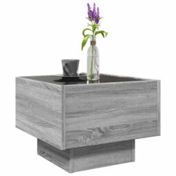 Berkfield Side Table With Led Grey Sonoma 40X40X30 Cm Engineered Wood - thumbnail 5