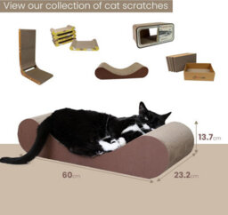 Divchi Cat Scratching Board Cat Lounge Bed With Catnip  Bed For Kitty  Cats Scratchers  Pet Cardboard  Scratch Pad - thumbnail 5