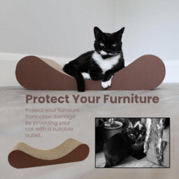 Divchi Cat Scratching Board Cat Lounge Bed With Catnip  Bed For Kitty  Cats Scratchers  Pet Cardboard  Scratch Pad - thumbnail 3