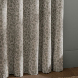 Wylder Grace Leaf Floral Jacquard Room Darkening Eyelet Curtain Pair, Mist Grey, (W) 168Cm X (D) 229Cm - thumbnail 5