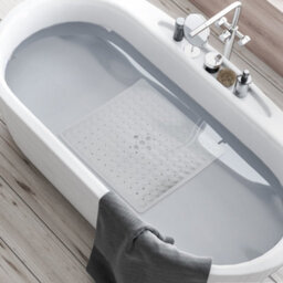 Keplin Non-Slip Rubber 54X54Cm Shower Mat, 200 Suction Cups, Bpa, Latex Free, Machine Washable, White - thumbnail 7