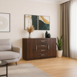 Bono Bo 01 K2D4Sz Modern Chest Of Drawers With 2 Doors And 4 Storage Drawers Monastery Oak - thumbnail 2