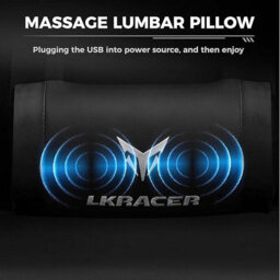 Luckracer Gaming Chair, Massage Ergonomic Computer Chair Lumbar Support High Back Height Adjustable Gaming Chair, Black - thumbnail 5