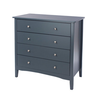 Core Products Como 4 Drawer Midnight Blue Chest Of Drawers, H85.0Cm X W83.0Cm X D43.0Cm - image 1