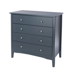 Core Products Como 4 Drawer Midnight Blue Chest Of Drawers, H85.0Cm X W83.0Cm X D43.0Cm - thumbnail 1