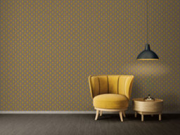 Galerie Absolutely Chic Brown Yellow Grey Art Deco Style Geometric Motif Smooth Wallpaper - thumbnail 4
