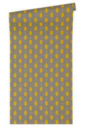 Galerie Absolutely Chic Brown Yellow Grey Art Deco Style Geometric Motif Smooth Wallpaper - thumbnail 3