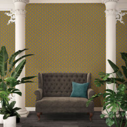 Galerie Absolutely Chic Brown Yellow Grey Art Deco Style Geometric Motif Smooth Wallpaper - thumbnail 2