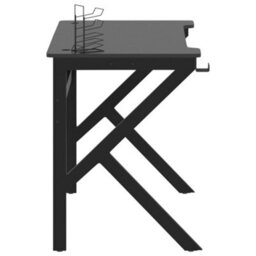 Berkfield Gaming Desk With K Shape Legs Black 110X60X75 Cm - thumbnail 5