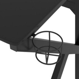 Berkfield Gaming Desk With K Shape Legs Black 110X60X75 Cm - thumbnail 7
