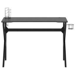 Berkfield Gaming Desk With K Shape Legs Black 110X60X75 Cm - thumbnail 3