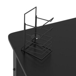 Berkfield Gaming Desk With K Shape Legs Black 110X60X75 Cm - thumbnail 8