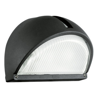 Stylish Ip44 Outdoor Wall Light In Black Aluminium For E27 Bulbs - image 1