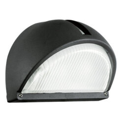Stylish Ip44 Outdoor Wall Light In Black Aluminium For E27 Bulbs
