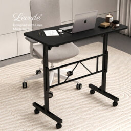 Levede Standing Desk,small Adjustable Height Folding Office,50Kg Load,black - thumbnail 9
