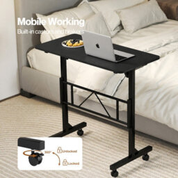 Levede Standing Desk,small Adjustable Height Folding Office,50Kg Load,black - thumbnail 8