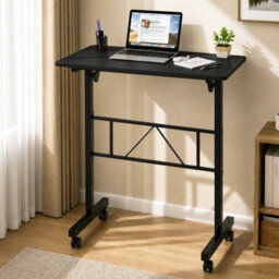 Levede Standing Desk,small Adjustable Height Folding Office,50Kg Load,black - thumbnail 1