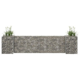 Vidaxl H-Shaped Gabion Planter Steel Wire 260X40X60 Cm - thumbnail 2