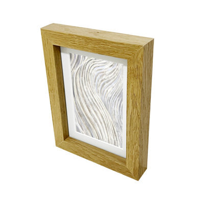 GoodHome Matt Oak Effect Plain Single Picture Frame (H)20.6Cm X (W)15.6Cm - image 1