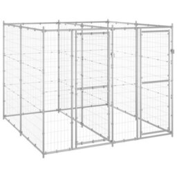Berkfield Durable Outdoor Dog Kennel Galvanised Steel 4.84 M2 - thumbnail 2