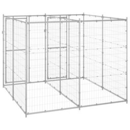 Berkfield Durable Outdoor Dog Kennel Galvanised Steel 4.84 M2 - thumbnail 4
