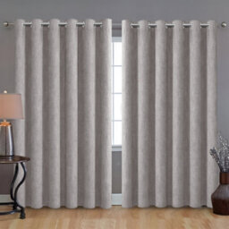 Bedlooms Mocha Linen Curtain 100% Blackout Thermal Insulated Eyelet Curtain (Pair) 90 X 90 Inches With Tie Back Two - thumbnail 9