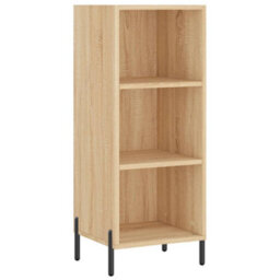 Berkfield Highboard Sonoma Oak 34.5X34X180 Cm Engineered Wood - thumbnail 5