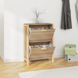 Berkfield Shoe Cabinet 57.5X33X80 Cm Engineered Wood - thumbnail 1