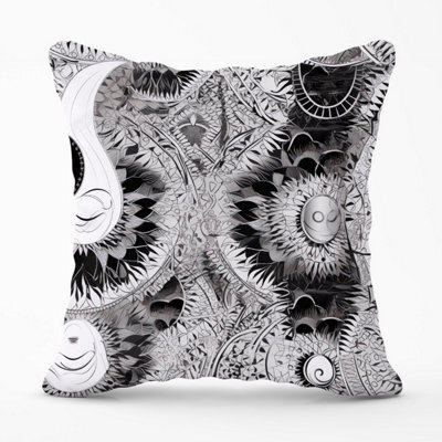 Warren Reed Designer Abstract Moon And Sun Outdoor Cushion 45Cm X 45Cm - image 1