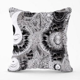 Warren Reed Designer Abstract Moon And Sun Outdoor Cushion 45Cm X 45Cm