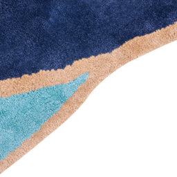 Beliani Rug Kanrach Navy Blue 200 X 200 Cm Viscose - thumbnail 4