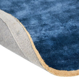 Beliani Rug Kanrach Navy Blue 200 X 200 Cm Viscose - thumbnail 5