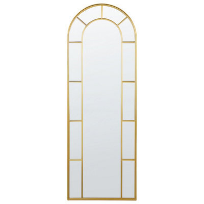 Beliani Wall Mirror Crosses 60 Cm 170 Cm Metal Gold - image 1