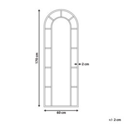 Beliani Wall Mirror Crosses 60 Cm 170 Cm Metal Gold - thumbnail 3