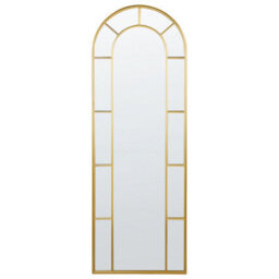 Beliani Wall Mirror Crosses 60 Cm 170 Cm Metal Gold - thumbnail 1