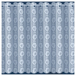 "Tyrone Textiles White Floral Textured Voile Louvre Vertical Pleated Window Blind Panel - 72"" X 72""" - thumbnail 4